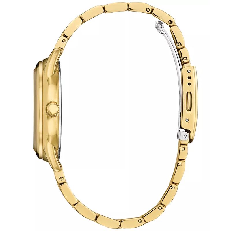 西铁城(CITIZEN)光动能女款经典商务石英手表金 tone不锈钢表带36mm高清大图