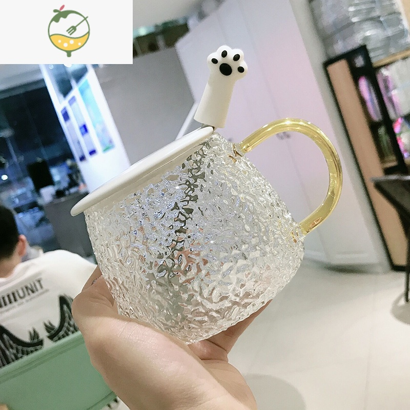 YICHENG创意简约个性北欧风玻璃杯男女生办公室家用早餐牛奶喝水杯
