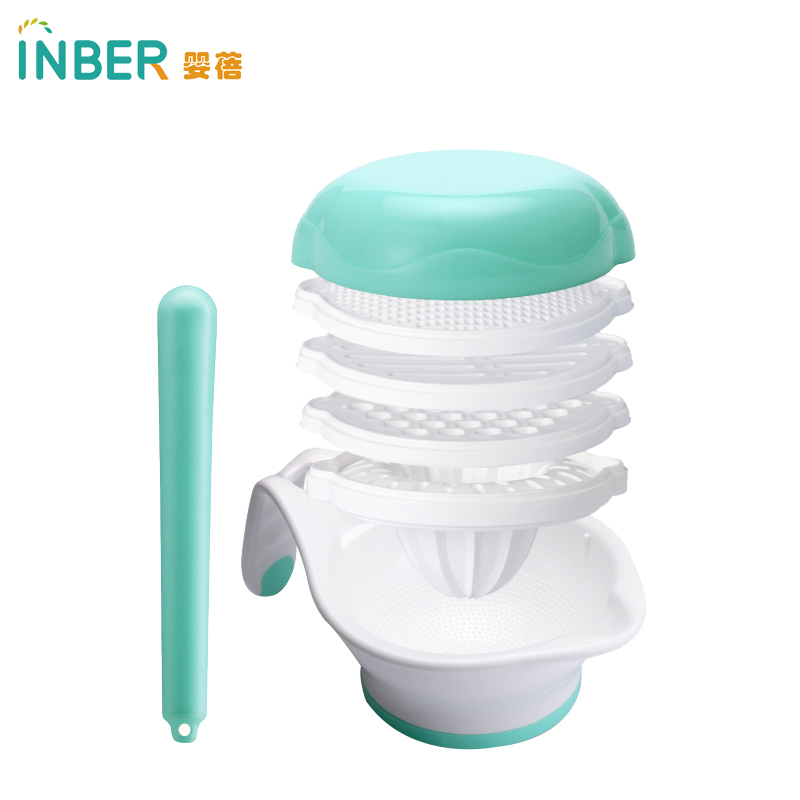 婴蓓宝宝辅食研磨器捣碎蔬菜果泥榨汁手动食物PP研磨碗婴儿辅食料理工具