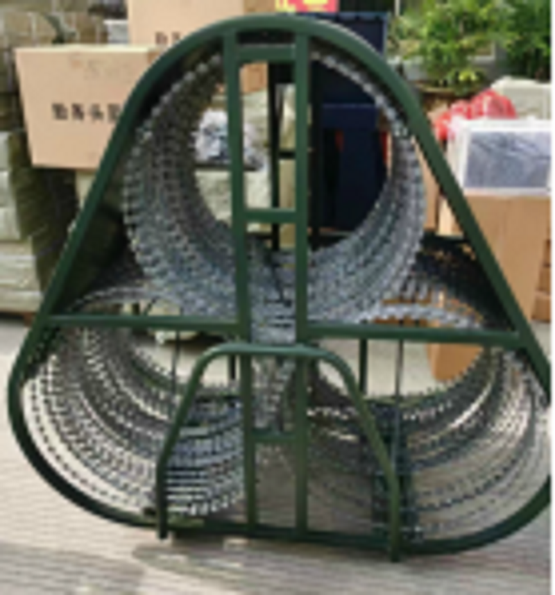 麦盾 防暴阻隔网三圈防暴阻隔网应急物资隔离防护安防器械可移动带滑轮阻隔网阻车路障高清大图