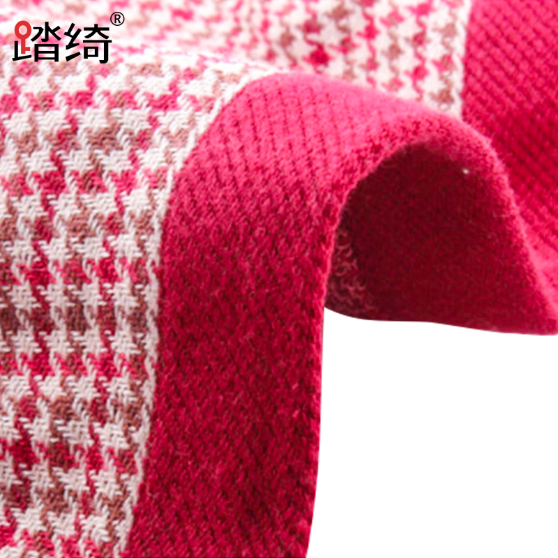 踏绮 英格兰千鸟格面巾 34*76cm 条高清大图