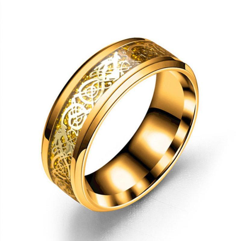 龙纹戒指男潮人单身霸气兄弟戒指男士个性韩版简约戒指男钛钢戒指龙纹