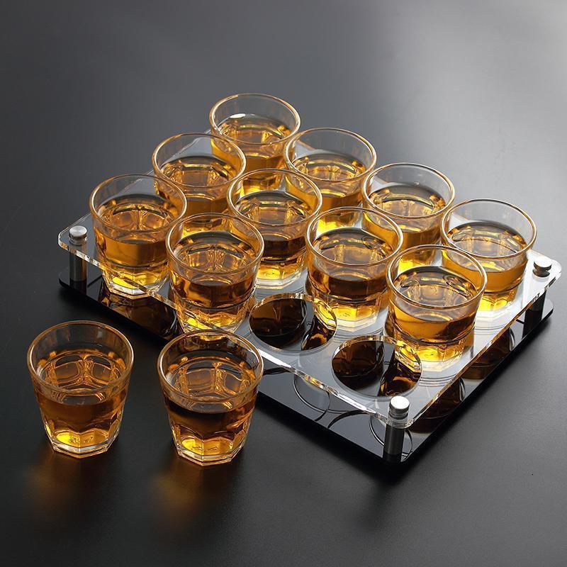 家用创意玻璃啤酒杯 大号白酒洋酒烈酒杯2二两100ml酒具套装