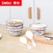 德铂(Debo)卡梅拉餐具套装家用陶瓷碗筷勺子套装12件 DEP-768