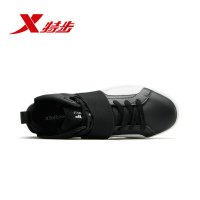 特步(Xtep)男士板鞋/休闲鞋2018年秋季高帮系带复合底超纤男运动鞋男鞋增高跑步鞋子982319319072
