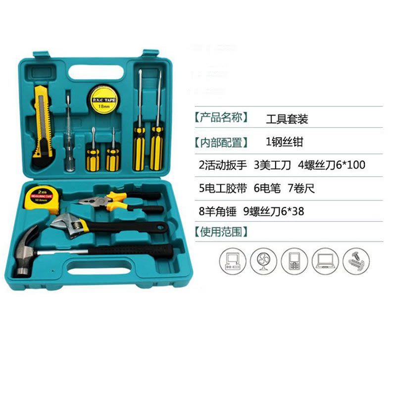 鑫虎威 家两用车载工具套装多功能家用五金车载维修日常维修理工具包图片
