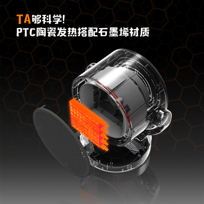 澳柯玛(AUCMA)循环暖风机台式室内加热器石墨烯加热摇头取暖器速热暖风机电暖气NF20R118