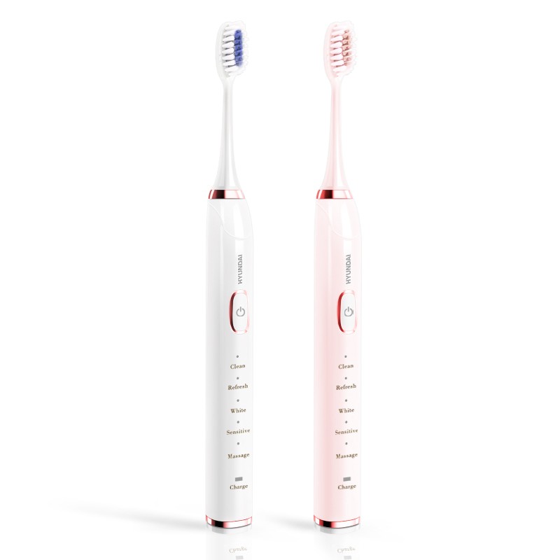 HYUNDAI 声波电动牙刷X700(配4个刷头)两只情侣套装高清大图