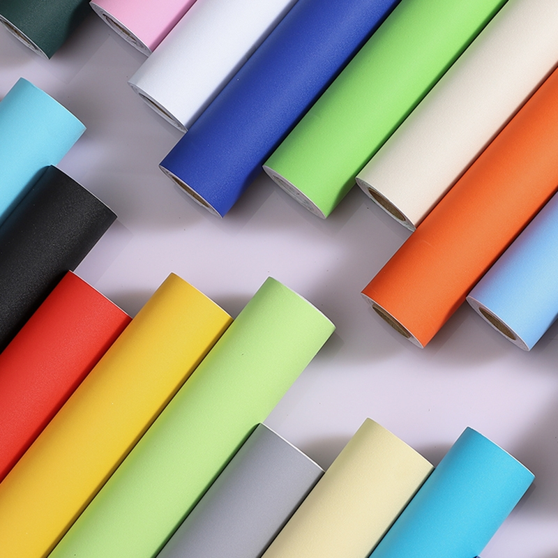 藤印象纯色贴纸墙纸翻新柜即时贴墙贴