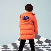 [2件2折价:138]米喜迪mecity童装冬新款男童外套可拆卸奥特曼眼镜羽绒服