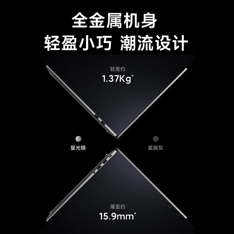 小米笔记本电脑 红米 RedmiBook 14 2024 酷睿标压I5-13500H 2.8K超清屏 轻薄本 16G内存 1TB固态 灰 定制高清大图