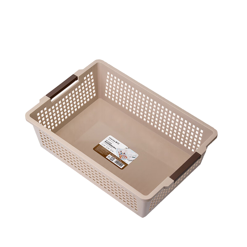 茶花(CHAHUA) 纳洁多用收纳方筛M 161004 32.2*22*9.5cm (单位:个)咖色