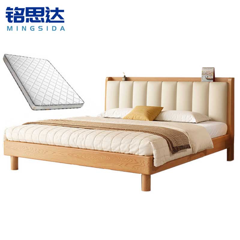 铭思达 实木 软 包 床高清大图