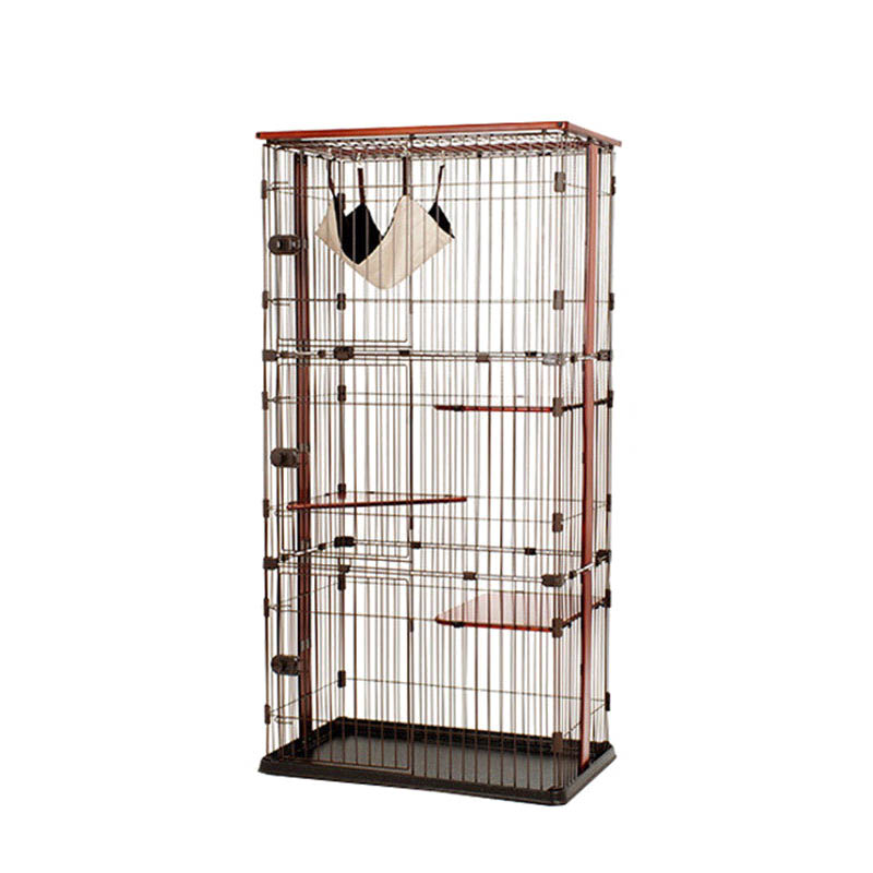 猫笼两层三层四层大号猫别墅猫咪笼子实木木框猫别墅高清大图