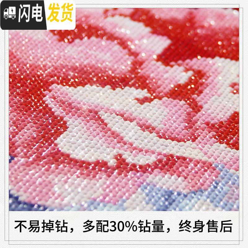 三维工匠钻石贴画满钻2019年新款客厅小幅点贴钻十字绣钻石绣 [全贴满钻]60*70cm[35色钻][粘性强送点钻工具]