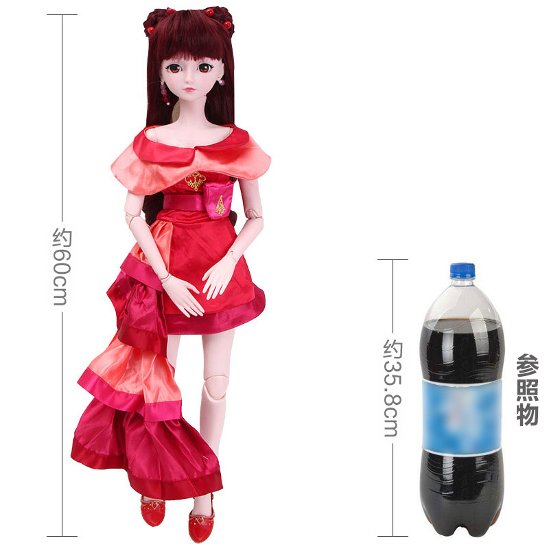 叶罗丽芭比娃娃精灵梦卡通公主夜萝莉仙子儿童DIY梦幻套装改装女孩换装宝宝玩具叶罗丽仙子-齐娜60CM高清大图