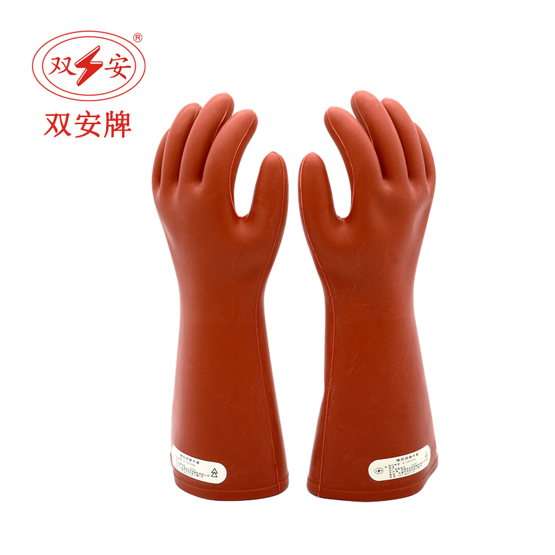 双安 12KV绝缘手套(手型) 接线维修电工用橡胶手套舒适型 执行标准:Q/12HG5096 均码 红棕色(单位:副)