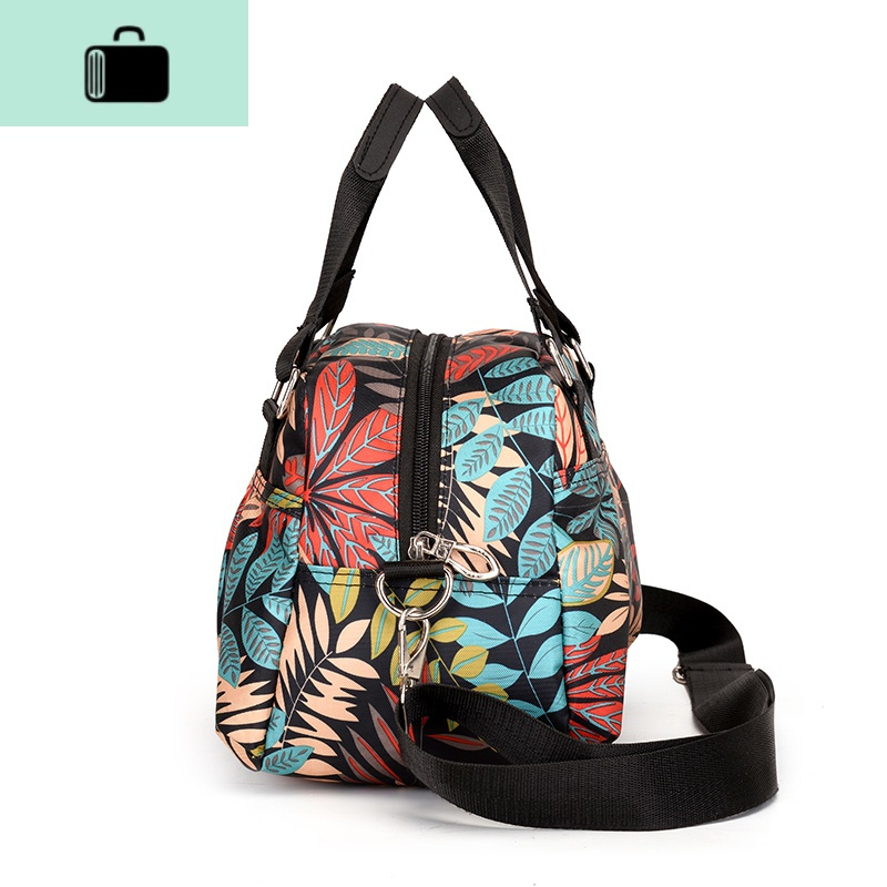 ins帆布女包中年妈妈单肩斜挎包防水印花休闲牛津尼龙手提小布包new