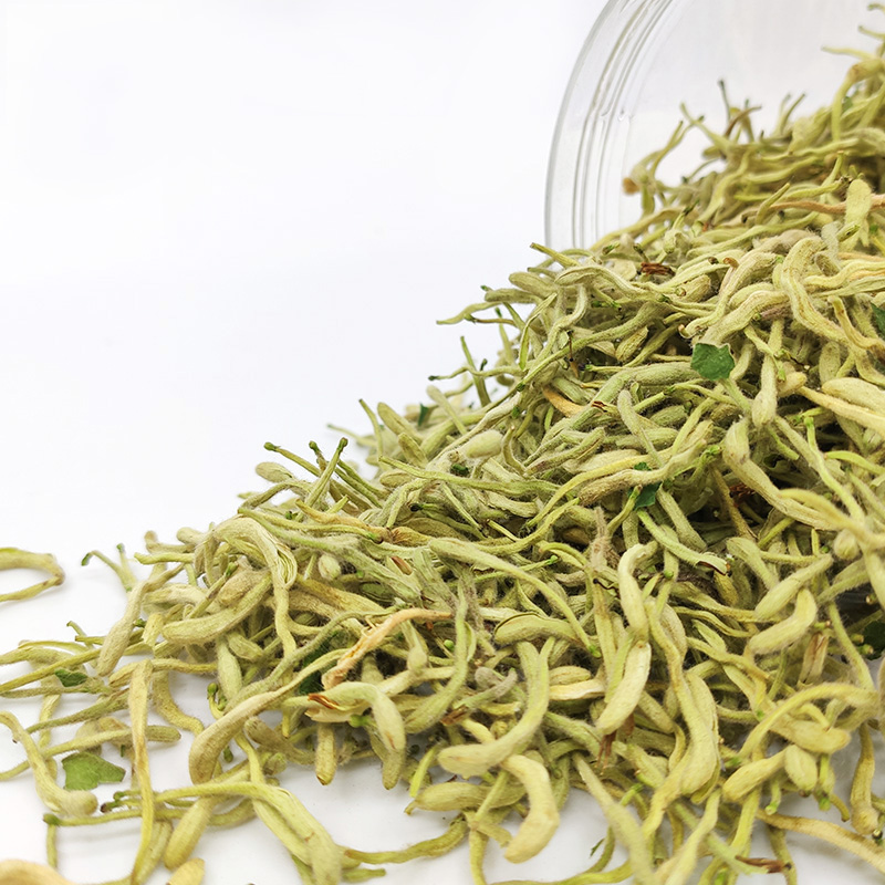 紫高尖金银花茶100g透明罐装高清大图