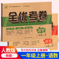全优考卷小学语文数学一年级上册语文数学2本 R人教版人民教育版1年级上册单元月考卷期中期末试卷子习题集全优考卷一年级