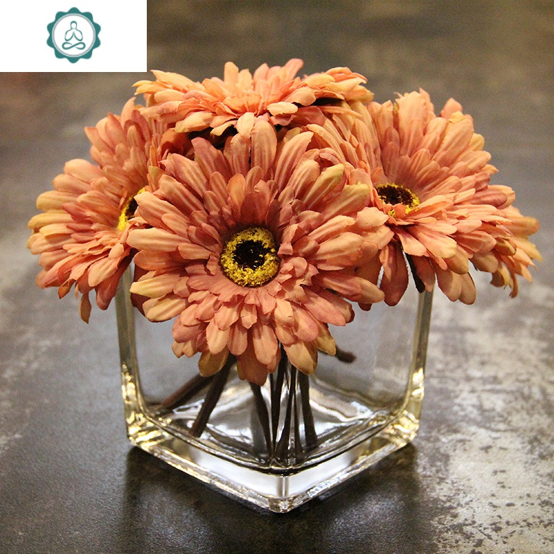 Ins网红小清新家居客厅仿真干花束装饰非洲菊餐桌假花插花艺摆件封后青湖绿扶郎菊套装仿真植物报价 参数 图片 视频 怎么样 问答 苏宁易购