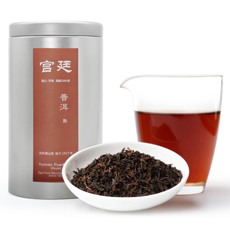滇香阁-宫廷普洱茶100g罐装 云南勐海高山普洱茶茶叶熟茶散茶传统工艺无添加