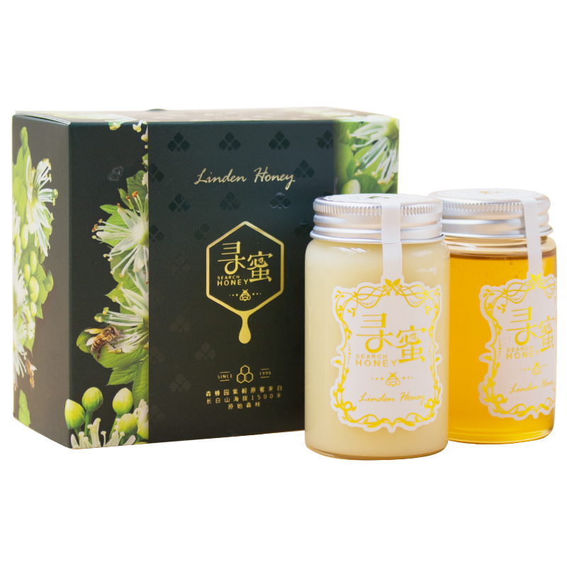 森蜂园[寻蜜]长白山椴树蜂蜜120gx2瓶礼盒240g 0.24kg 冲饮 椴树蜜 滋补蜂蜜 农家自产土取蜂巢蜜蜂