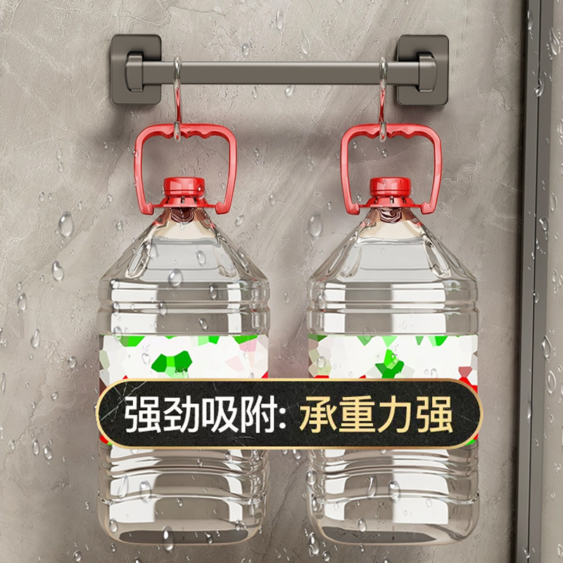 [补贴10%]浴室拖鞋架免打孔壁挂式卫生间厕所墙壁门后沥水鞋子架收纳置物架高清大图