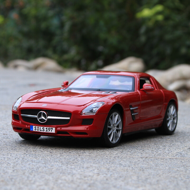 美驰图1:18奔驰SLS AMG跑车合金车模 静态模型 仿真汽车模型 玩具摆件礼品收藏