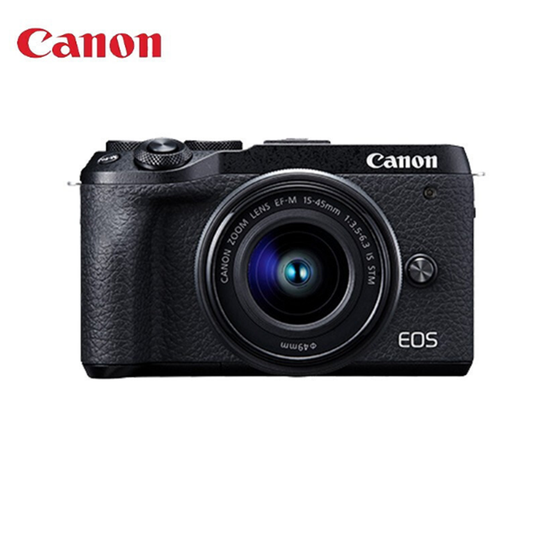 佳能(Canon) EOS M6 Mark II 微单数码相机/照相机15-45 IS STM防抖单镜头套装 3250万像素 4K拍摄 自拍美颜 Vlog相机