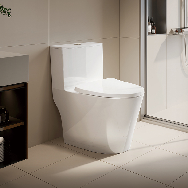 九牧(jomoo)卫浴大尺寸抽水连体马桶防臭坐便器易洁釉面超漩暴风对冲