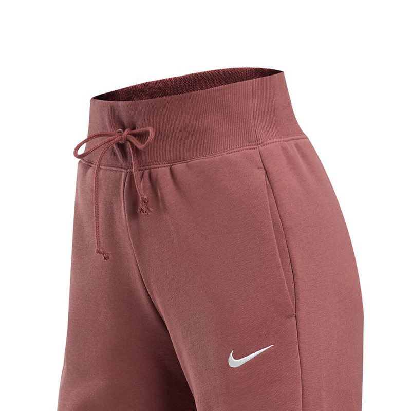 Nike耐克女子高腰加绒长裤2024冬新款宽松保阔腿运动裤DQ5616-218