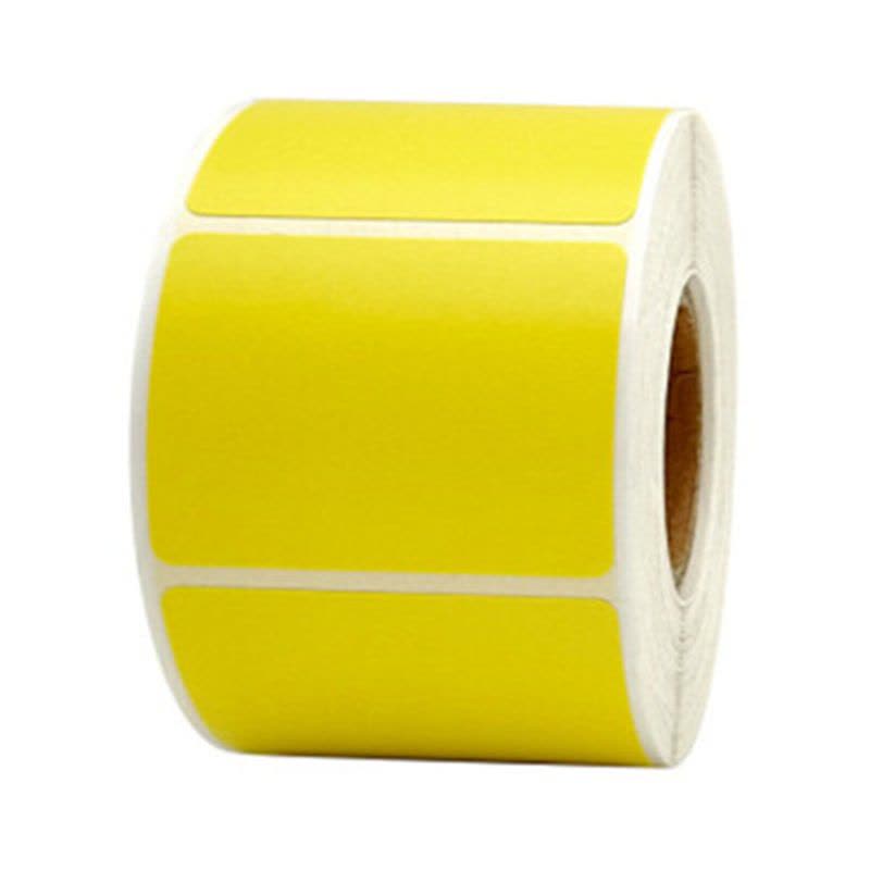 保世洁(BAO SHI JIE) 彩色合成纸不干胶标签纸 打印贴纸 纯黄80*40mm 1000张/卷50卷起订图片