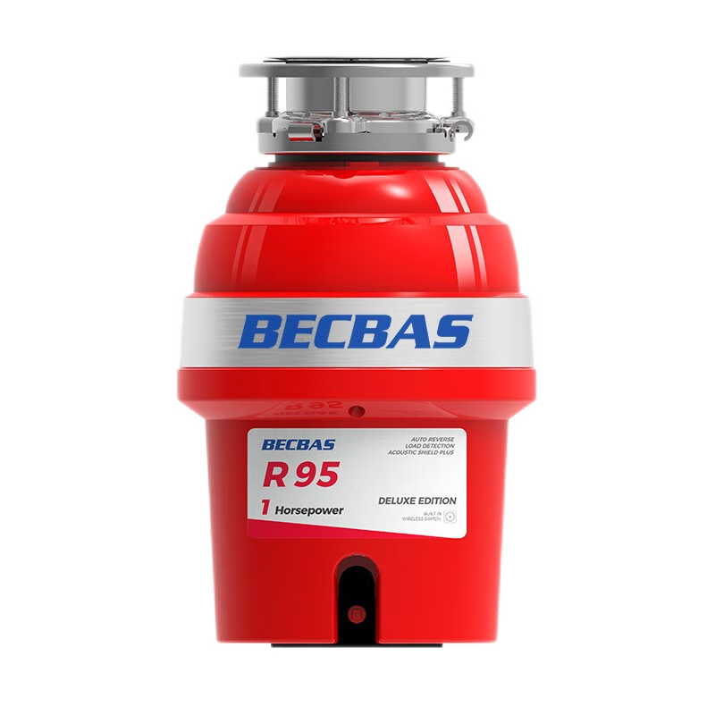[新品]贝克巴斯(BECBAS)R95 旗舰款厨余垃圾处理器 厨余粉碎机 变频调节 自动关机 配感应出水装置高清大图