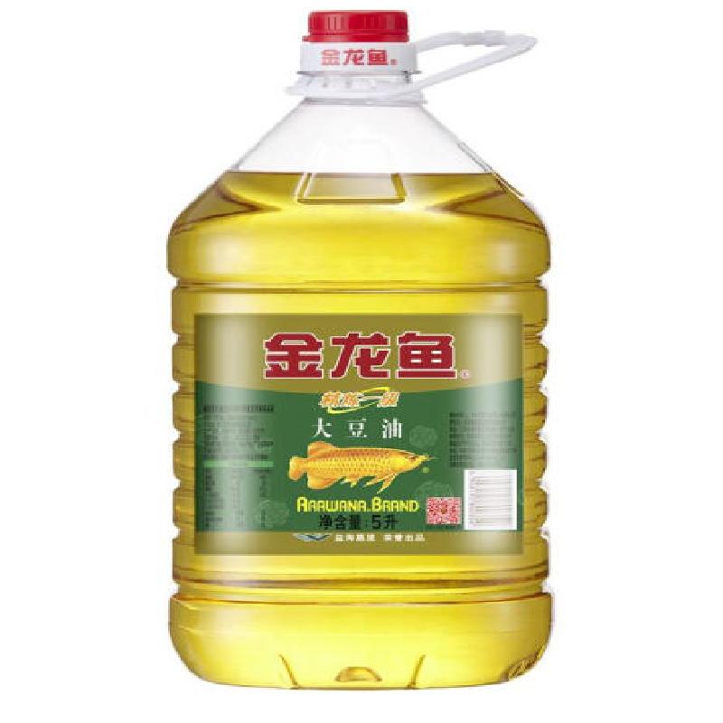 金龙鱼 食用油 精炼一级 大豆油 5L 单位：桶