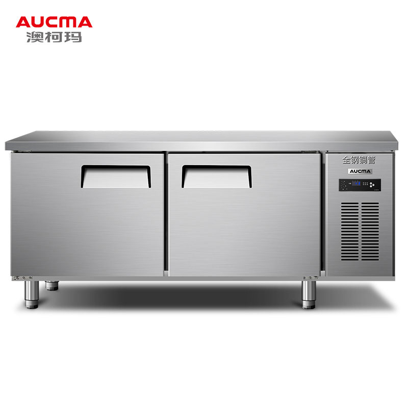 澳柯玛(AUCMA) 展示柜 HF-15X6G 工程款工作台全冷冻展示柜保鲜平冷厨房不锈钢1.5米长0.6米宽