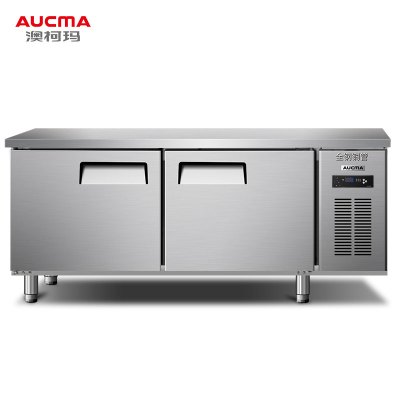 澳柯玛(AUCMA) 展示柜 HF-15X6G 工程款工作台全冷冻展示柜保鲜平冷厨房不锈钢1.5米长0.6米宽