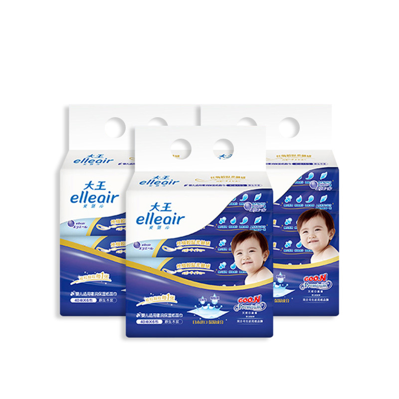 WQMD大王elleair奢润保湿纸面巾40抽*6包*3提