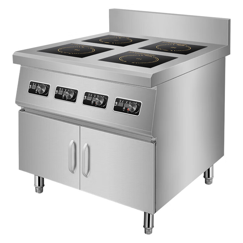 史蒂芬(stevison) 豪华柜式4头300电磁煲仔炉220V/380V两种电压可选 3500W+4 双控开关不锈钢H高清大图