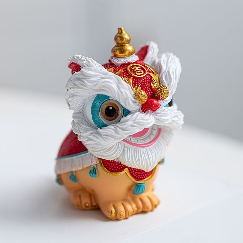 维诺亚新品国潮醒狮摆件乔迁新居开业送礼公司醒狮摆件客厅玄关摆件高清大图