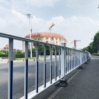 规格[100*308cm 材质锌合金 表面喷塑镀锌 10个装]交通道路隔离护栏市政护栏围挡人行道城市道路隔离市政护栏