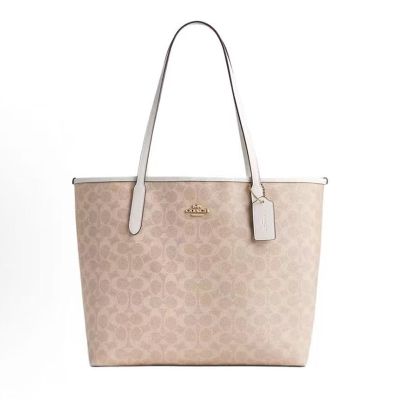 蔻驰(COACH)女包 女士奥莱款经典标志双面老花city30托特包City33单肩包金属马车标C纹斜挎包 F58292 CV976-IMXDM