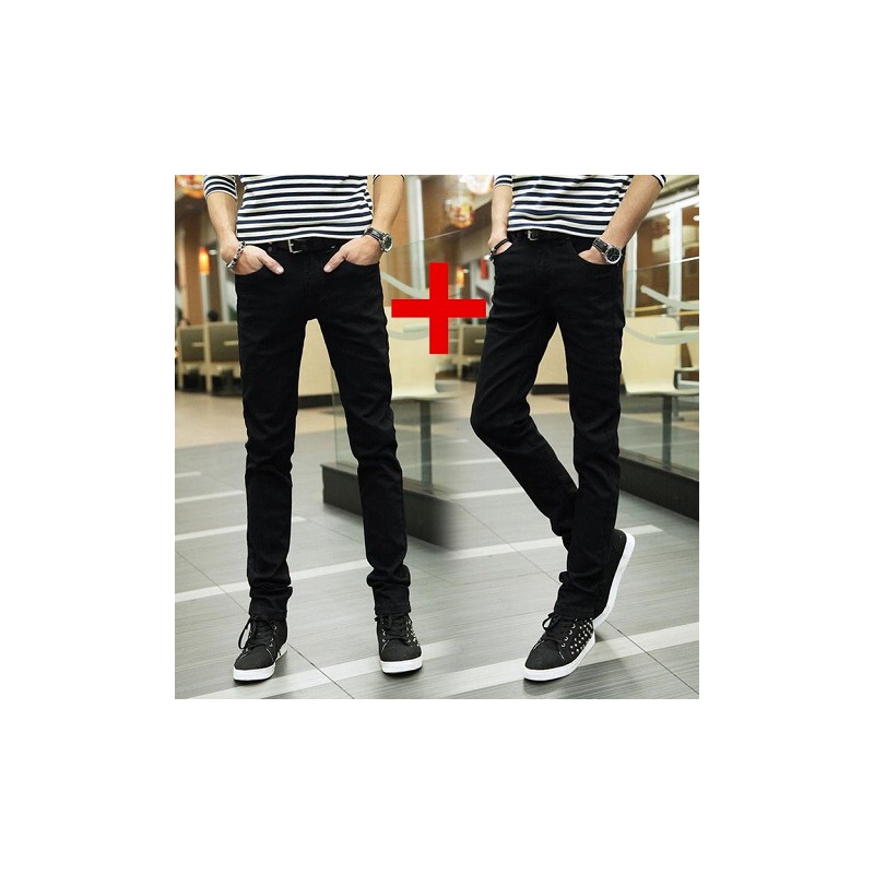 弹力牛仔裤男士韩版修身紧身长裤子潮流学生薄款百搭小脚裤牛仔裤男