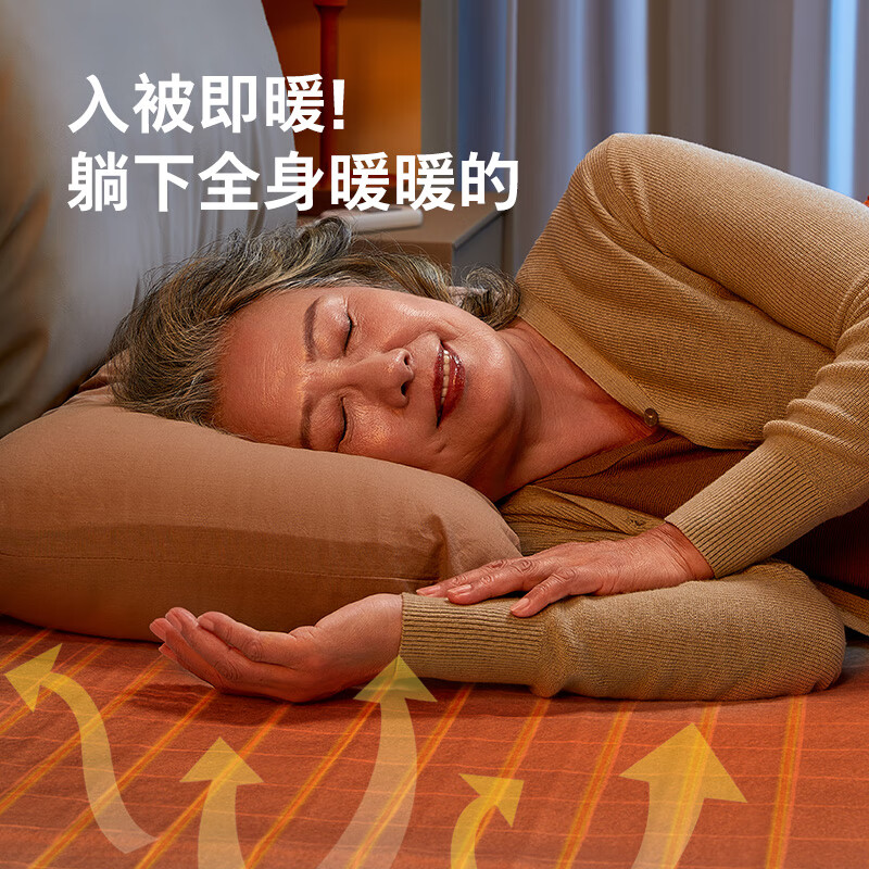 飞利浦(PHILIPS)电热毯家用单双人加热无纺布除螨定时单双温控可水洗电褥子电暖被高清大图