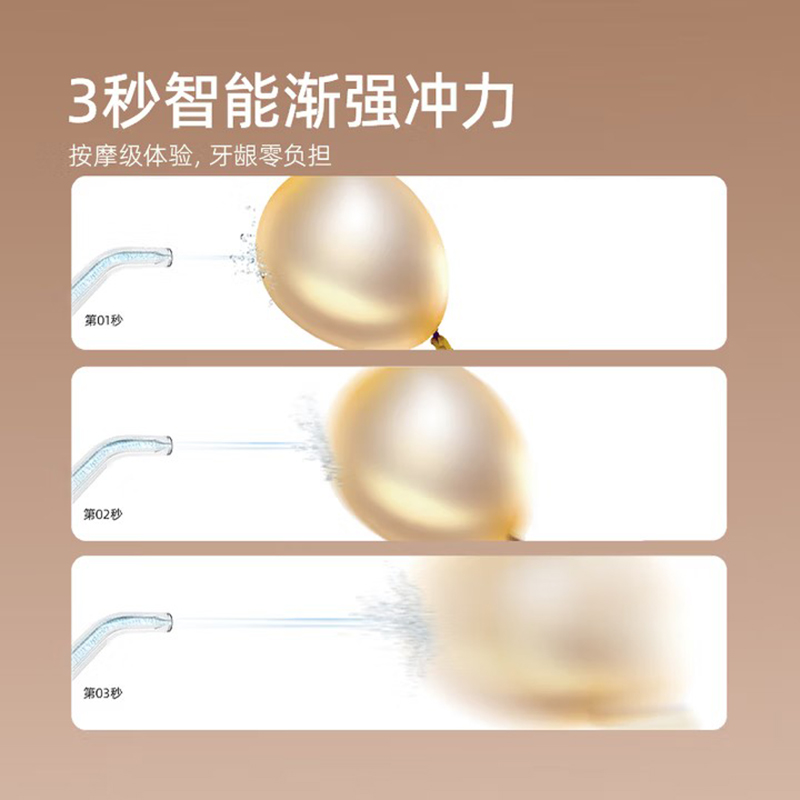 博皓 5025Plus 冲牙器手持立式成人水牙线洗牙器 象牙白高清大图