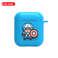 ESCASE 苹果耳机保护套 airpods1/2代 苹果无线蓝牙硅胶壳潮牌创意收纳盒男女款卡通可爱漫威正版Q版美国队长