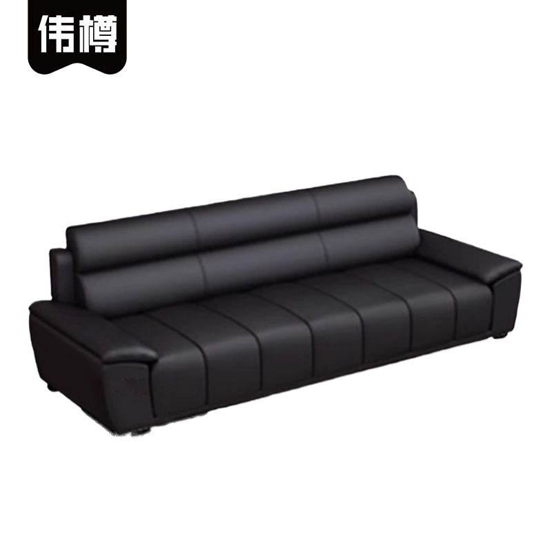 伟樽办公沙发三人位202*81*87cm张高清大图