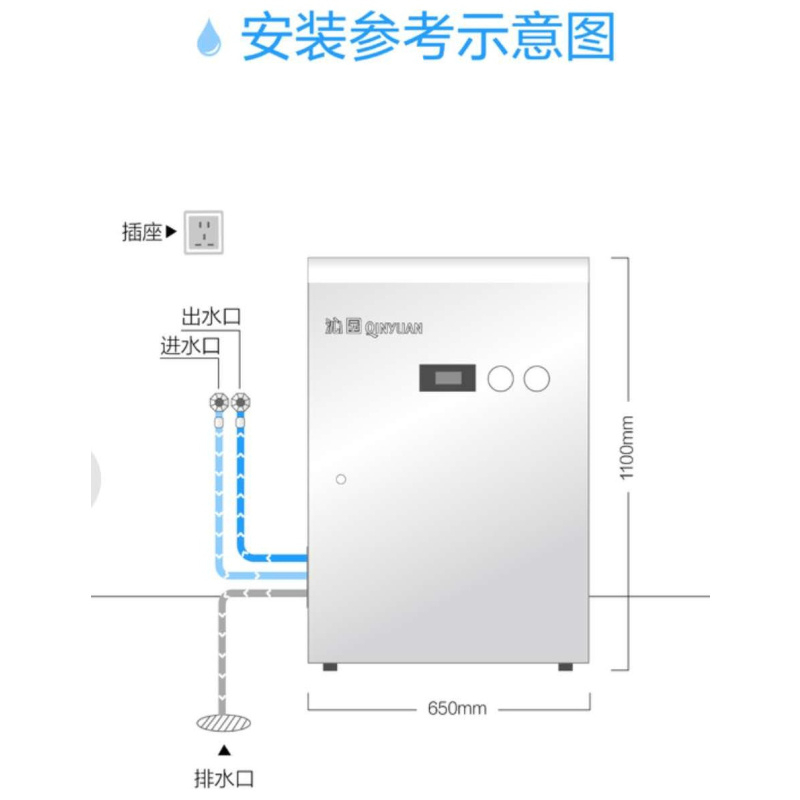 沁园(TRULIVA) 办公反渗透净水主机直饮大通量 QYGJ-W1-200-20