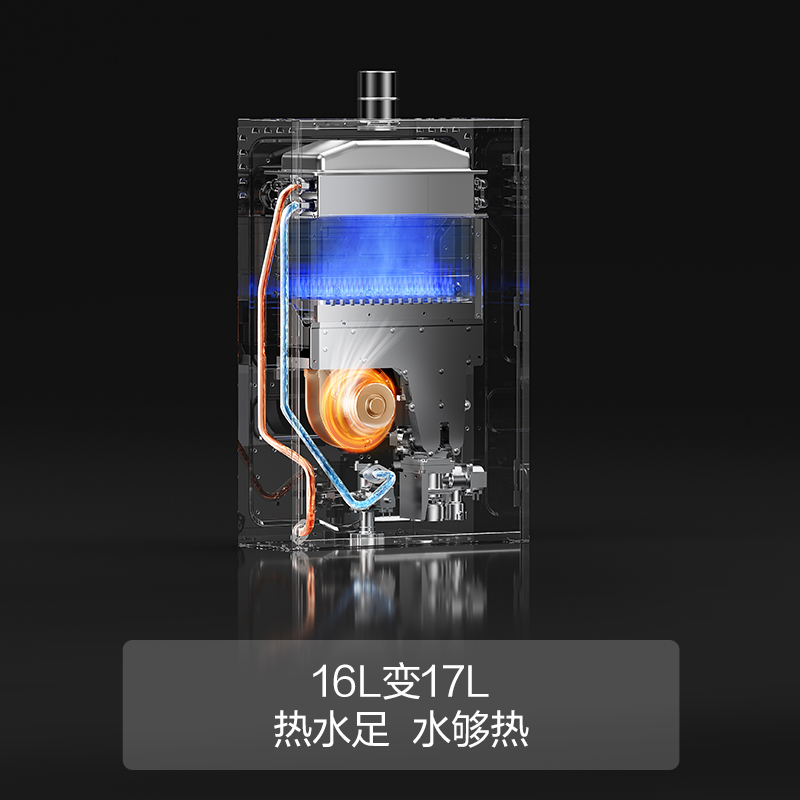 方太(FOTILE)16+1升燃气热水器天然气蝶翼2.0新升级恒温水伺服玻璃外观轻音瀑布洗03-MS16T1高清大图