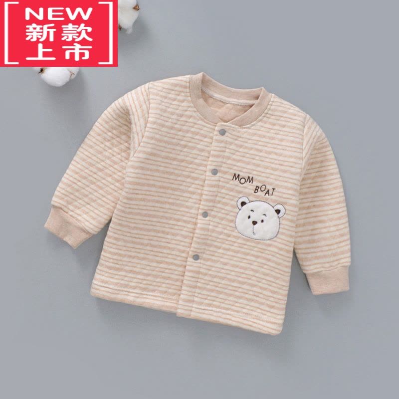 可莉允宝宝背带裤保暖内衣儿童加厚秋衣秋裤婴儿彩棉套装0-1岁2夹棉保暖裤图片